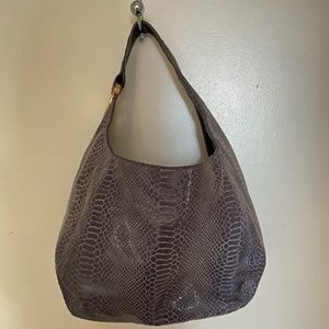 Michael Kors blue/gray snakeskin print bag
